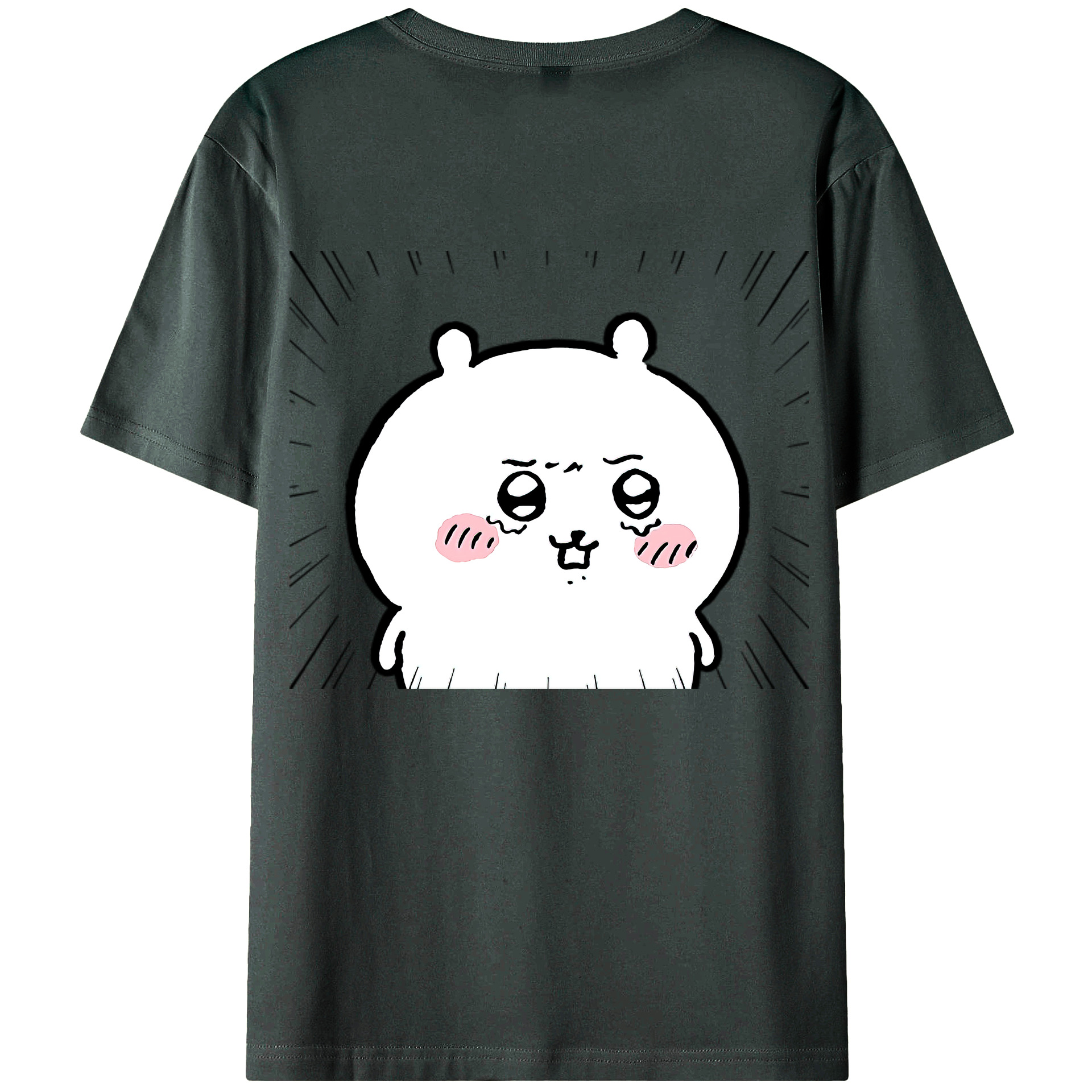 （画像用） ちいかわ ちいかわ Chii-kawa chiikawa 綿100％ メンズ半袖Tシャツ（バックプリント） 通気性